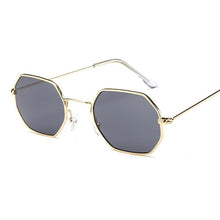 Load image into Gallery viewer, Small Frame Sunglasses For Women Small Square Polarized Sunglasses for Men and Women Polygon Mirrored Retro Shape Metal Design Sun Glasses for Men New Fashionable Ocean Lens
