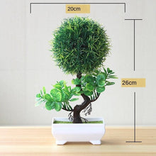 将图片加载到图库查看器，Small Green Artificial Pot Decor Bonsai Green Fake Flowers Potted Ornaments for Home Garden Decor Party Hotel Decor
