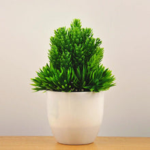 将图片加载到图库查看器，Small Green Artificial Pot Decor Bonsai Green Fake Flowers Potted Ornaments for Home Garden Decor Party Hotel Decor
