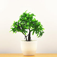 将图片加载到图库查看器，Small Green Artificial Pot Decor Bonsai Green Fake Flowers Potted Ornaments for Home Garden Decor Party Hotel Decor
