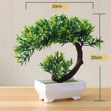 将图片加载到图库查看器，Small Green Artificial Pot Decor Bonsai Green Fake Flowers Potted Ornaments for Home Garden Decor Party Hotel Decor
