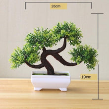 将图片加载到图库查看器，Small Green Artificial Pot Decor Bonsai Green Fake Flowers Potted Ornaments for Home Garden Decor Party Hotel Decor
