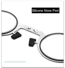 将图片加载到图库查看器，Small Metal Round Folding Reading Glasses Retro Circle Blue Light Computer Grade Glasses Narrow Eyeglasses Frame And Anti Glare Reading Glasses Foldable Computer Reading Glasses For Men  +3.5
