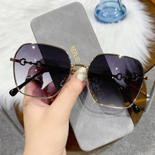 将图片加载到图库查看器，Small Oval Retro Sunglasses for Men and Women Polygon Mirrored Lens Fashionable &amp; Korean Style Women's Sunglasses New Personality &amp; Trending Sunglasses Of Same Style UV Protection Sunglasses
