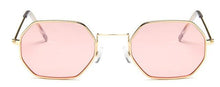 将图片加载到图库查看器，Small Polygon Women Men Sunglasses Delicate Metal Polygon Sunglasses For Women Classic Retro Small Size Frame Women Sunglasses Design Glasses for Men
