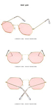 将图片加载到图库查看器，Small Polygon Women Men Sunglasses Delicate Metal Polygon Sunglasses For Women Classic Retro Small Size Frame Women Sunglasses Design Glasses for Men

