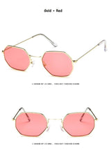 将图片加载到图库查看器，Small Polygon Women Men Sunglasses Delicate Metal Polygon Sunglasses For Women Classic Retro Small Size Frame Women Sunglasses Design Glasses for Men
