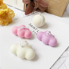 将图片加载到图库查看器，Small Scented Cloud Shape Birthday Candle Handmade Scented Candle Hand Poured Decorative Candle Aesthetic Candle Room Decor For Home Use Bedroom Romantic Soy Candle Home decoration Mother's Day Gifts
