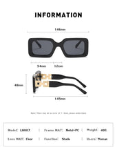 Load image into Gallery viewer, Small Size Rectangle Shape Sunglasses For Women &amp; Men New Retro Style Square Branded Design New Fashionable  Hip Hop Sun Glasses For Female
