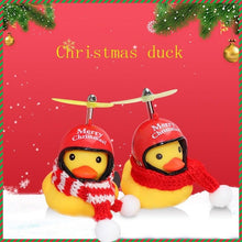 将图片加载到图库查看器，Small Yellow Bike Duck Bicycle Bell Luminous Airscrew Helmet Duck Ducky Bicycle Wind Motor Riding Cycling Lights Horn Rubber Duck Toy Car Ornaments Yellow Duck Car Dashboard Decorations Squeeze Duck Bicycle Horns With Propeller Helmet
