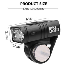 Load image into Gallery viewer, Smart Bicycle Front Light Set USB Rechargeable Front Light LED Headlight Bike Lamp Cycling Flash Light Powerful Rechargeable Bike Light For Night Riding Super Bright Bicycle Headlight For Cycling Road Mountain
