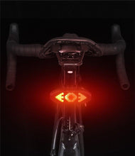Load image into Gallery viewer, Smart Bike Light Wireless Remote Control Cycling Turning Signal Taillight USB Bicycle Rechargeable Rear Light LED Warning Lamp Bicycle Rear Light Safety Warning Bike Lights Brightest Bike Indicators Fit  Saddle Rears
