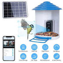 将图片加载到图库查看器，Smart Bird Feeder with Solar Powered Camera 1080P HD AI Identify PIR
