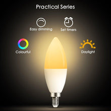 Load image into Gallery viewer, Smart For Home LED Light Bulb E27 E14 GU10 B22 220V 110V  Spot Magic Changeable Lamp Lampada+IR Control Decoration RGB White  Compatible with Alexa Google Home, RGBCW Smart GU10 Bulb, WiFi Smart LED Spot Light Bulb Indoor Decoration
