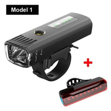 Load image into Gallery viewer, Smart Induction Bicycle Front Light Set USB Rechargeable Rear Light LED Headlight Bike Lamp Cycling Flash Light Front And Rear Rechargeable Waterproof Bike Headlight And Tail Light Set Smart Bright Bike Lights For Bike
