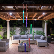 Load image into Gallery viewer, Smart LED Solar Powered Wind Chime Lamp 6 Bubble Column Waterproof Outdoor Landscape Wind Bell Light Water Courtyard Garden Hanging Outdoor Lights Unique Decor Gifts For Wife Mom Grandma Neighbors
