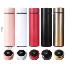 Load image into Gallery viewer, Smart LED Stainless Steel Water Bottle Intelligent Stay Hot/Cold Temperature Thermal Bottle Temperature Display Bottle For Children And Adults 500ml
