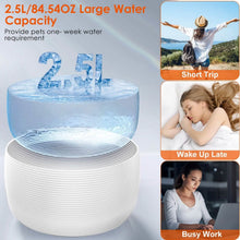 将图片加载到图库查看器，Smart Pet Drinking Fountain with LED Light 7-Pack Replaceable Water Filters
