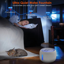 将图片加载到图库查看器，Smart Pet Drinking Fountain with LED Light 7-Pack Replaceable Water Filters
