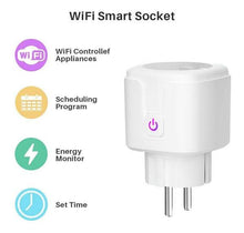 Load image into Gallery viewer, Smart Plug WiFi Socket Power Monitor Timing Function Tuya SmartLife APP Control Works With Alexa Google Assistant
