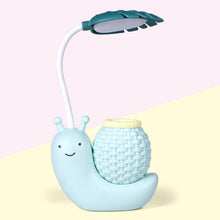 将图片加载到图库查看器，Snail Led Table Lamp Cute Pen Holder Desk Light Reading Study Children Bedroom College Dorm Eye Protection Adjustable Organizer Cute Study Lamps for Bedroom Décor
