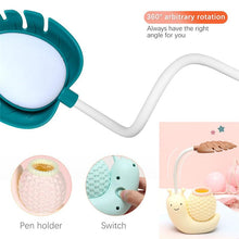 将图片加载到图库查看器，Snail Led Table Lamp Cute Pen Holder Desk Light Reading Study Children Bedroom College Dorm Eye Protection Adjustable Organizer Cute Study Lamps for Bedroom Décor
