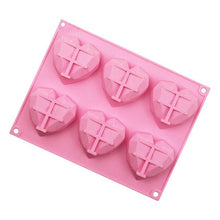 Load image into Gallery viewer, Snowflake Chocolate Mold Soap Silicone Ice Tray Cake  Christmas Mould 6 Cavities Baking Pastry Tools Silicone Snowflake Molds Cake Pans Cookie Trays Handmade Soap Making Mould
