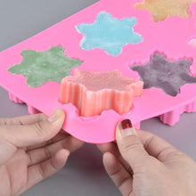 Load image into Gallery viewer, Snowflake Chocolate Mold Soap Silicone Ice Tray Cake  Christmas Mould 6 Cavities Baking Pastry Tools Silicone Snowflake Molds Cake Pans Cookie Trays Handmade Soap Making Mould
