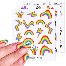 Load image into Gallery viewer, Snowflakes Nail Water Decals Christmas White Snow Transfer Sticker Decoration Slider Flower Leaf Manicuring Art Paper Tips Snowflake Bronzing Christmas Slider Nail Art 3D Decals Decoration Decals Snowflakes Elk Bear Christmas Xmas Stickers
