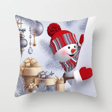 Load image into Gallery viewer, Snowman Christmas Cushion Cover Polyester Decorative Christmas Pillow Cover Merry Christmas Throw Cushion Covers Tree Reindeer Star Pillow Case For Party Throw Pillow New Year Xmas Decor Sofa Living Room Home Decoration
