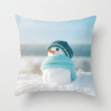 Load image into Gallery viewer, Snowman Christmas Cushion Cover Polyester Decorative Christmas Pillow Cover Merry Christmas Throw Cushion Covers Tree Reindeer Star Pillow Case For Party Throw Pillow New Year Xmas Decor Sofa Living Room Home Decoration
