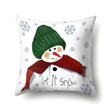 Load image into Gallery viewer, Snowman Christmas Cushion Cover Polyester Decorative Christmas Pillow Cover Merry Christmas Throw Cushion Covers Tree Reindeer Star Pillow Case For Party Throw Pillow New Year Xmas Decor Sofa Living Room Home Decoration
