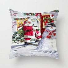 Load image into Gallery viewer, Snowman Christmas Cushion Cover Polyester Decorative Christmas Pillow Cover Merry Christmas Throw Cushion Covers Tree Reindeer Star Pillow Case For Party Throw Pillow New Year Xmas Decor Sofa Living Room Home Decoration
