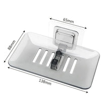 Load image into Gallery viewer, Soap Dish Suction Cup Soap Dish Soap Dish for Bathroom Case Soap Box Dish Storage Plate Drain Soap Box Soap Holder Transparent Soap Dish Drainer Tray - Suction Cup Soap Dish Holder Wall Mounted for Bathroom Shower
