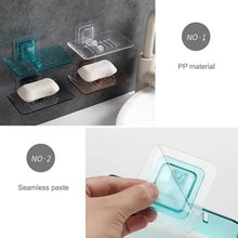 将图片加载到图库查看器，Soap Rack No Drilling Wall Mounted Double Layer Soap Holder Soap Sponge Dish Bathroom Accessories Soap Dishes Self Adhesive Soap Dish Bar Soap Holder Soap Dishes Tray Saver Case Box for Shower Bathroom Kitchen Dish Drainer Drying Rack
