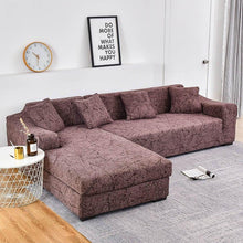 Load image into Gallery viewer, Sofa Cover Geometric Couch Cover Elastic Sofa Cover for Living Room Pets Corner L Shaped Chaise Longue Sofa Slipcover Shaped Sofa Slipcovers with Elastic Bottom, Jacquard Chaise Lounge Set for Living Room
