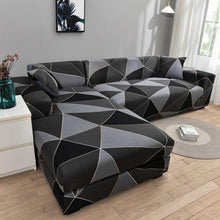Load image into Gallery viewer, Sofa Cover Geometric Couch Cover Elastic Sofa Cover for Living Room Pets Corner L Shaped Chaise Longue Sofa Slipcover Shaped Sofa Slipcovers with Elastic Bottom, Jacquard Chaise Lounge Set for Living Room
