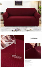 将图片加载到图库查看器，Sofa Cover Waterproof Waffle Sofa Cover All-Inclusive Thick  Sofa Towel Waterproof Sofa Cushion Waterproof Couch Cover Dual Waterproof Sofa Cover Stretch Jacquard Sofa Slipcover Leakproof Furniture Protector For Kids
