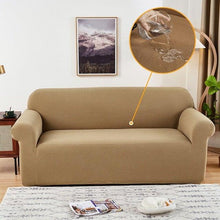 将图片加载到图库查看器，Sofa Cover Waterproof Waffle Sofa Cover All-Inclusive Thick  Sofa Towel Waterproof Sofa Cushion Waterproof Couch Cover Dual Waterproof Sofa Cover Stretch Jacquard Sofa Slipcover Leakproof Furniture Protector For Kids
