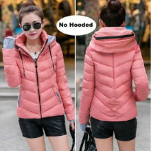 Load image into Gallery viewer, Soft And Comfortable Winter Jacket For Women Short Women's Thicken Outerwear In solid hooded Coats Zipper For Female Slim Cotton padded basic tops
