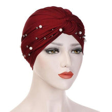 Load image into Gallery viewer, Soft Cotton Lightweight Elegant Turban Hijab Bonnet Arab Wrap Head Turbans Cap Headwrap Headwear Indian African Turbans Twist Headband For Women
