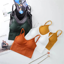 将图片加载到图库查看器，Soft Cotton Sports Bras For Women Push Up Solid Sports Bra Jogging Gym Women Sports Bra Girl Underwear Fitness Running Yoga Sport Tops
