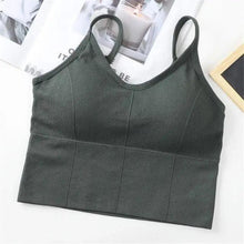 将图片加载到图库查看器，Soft Cotton Sports Bras For Women Push Up Solid Sports Bra Jogging Gym Women Sports Bra Girl Underwear Fitness Running Yoga Sport Tops
