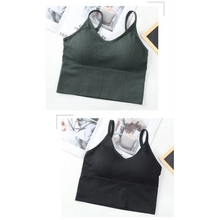 将图片加载到图库查看器，Soft Cotton Sports Bras For Women Push Up Solid Sports Bra Jogging Gym Women Sports Bra Girl Underwear Fitness Running Yoga Sport Tops
