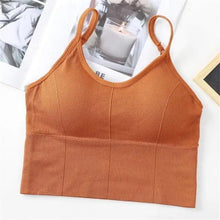 将图片加载到图库查看器，Soft Cotton Sports Bras For Women Push Up Solid Sports Bra Jogging Gym Women Sports Bra Girl Underwear Fitness Running Yoga Sport Tops
