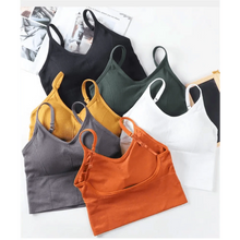 将图片加载到图库查看器，Soft Cotton Sports Bras For Women Push Up Solid Sports Bra Jogging Gym Women Sports Bra Girl Underwear Fitness Running Yoga Sport Tops
