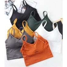 将图片加载到图库查看器，Soft Cotton Sports Bras For Women Push Up Solid Sports Bra Jogging Gym Women Sports Bra Girl Underwear Fitness Running Yoga Sport Tops
