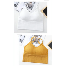 将图片加载到图库查看器，Soft Cotton Sports Bras For Women Push Up Solid Sports Bra Jogging Gym Women Sports Bra Girl Underwear Fitness Running Yoga Sport Tops
