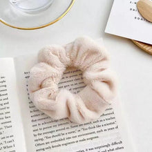 将图片加载到图库查看器，Soft Faux Fur Hair Scrunchies Plush Elastic Hair Bands Women Girls Ponytail Holder Rubber Band Fashion Headwear Ponytail Holder Accessories for Women
