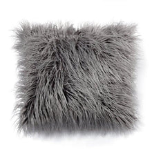 Load image into Gallery viewer, Soft Fur Polyester Cotton Pillow Covers Cushion Covers Luxury Soft Decorative Pillow Covers Home Decor Pillow Covers Living Room Bedroom Decorative Pillowcase Shaggy Fluffy Cover 45x45CM
